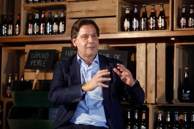 O conselleiro delegado de Hijos de Rivera, Ignacio Rivera, durante a presentación dos resultados da compañía, este venres. CABALAR (EFE)