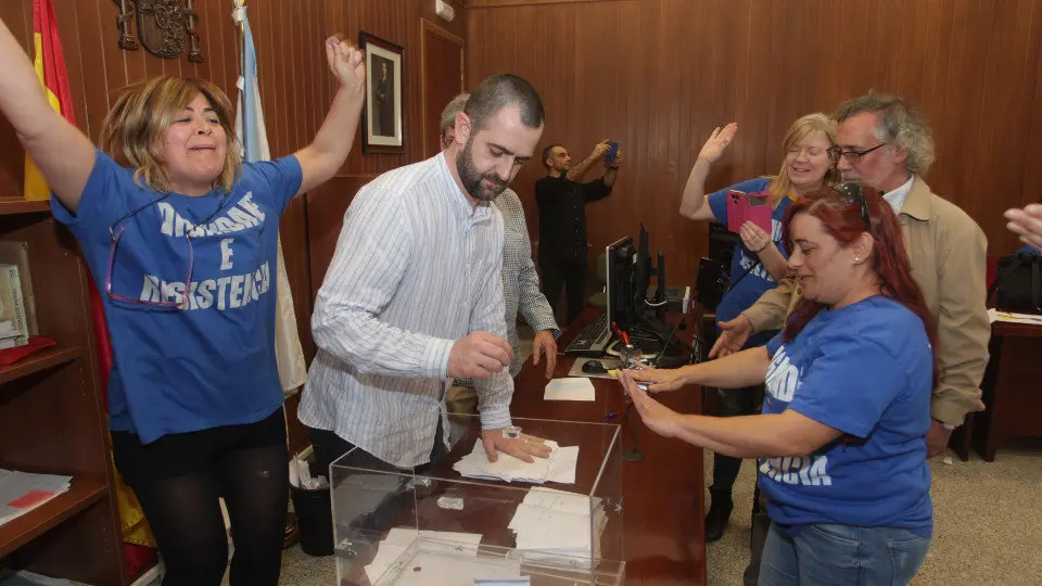 Recuento de votos en Pontevedra. DAVID FREIRE