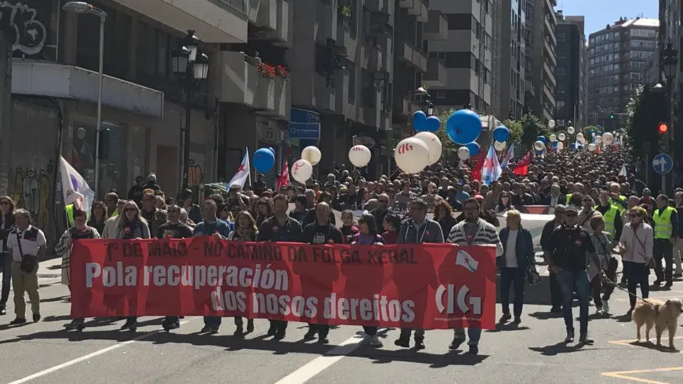 Marcha de la CIG en Vigo. TWITTER