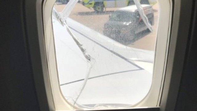 Ventanilla rota en el Boeing 737-700 de Southwest Airlines. TWITTER