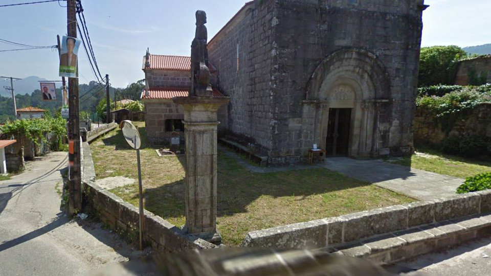 Iglesia de Donas, en Gondomar, cerca de donde se produjo el atropello. GOOGLE MAPa