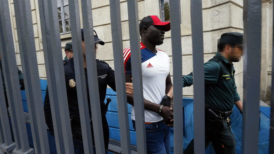 Ibrahima Ndiaye, tras conocer el veredicto. XESÚS PONTE