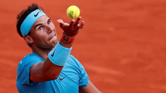 Rafael Nadal, este sábado. IAN LANGSDON (EFE)