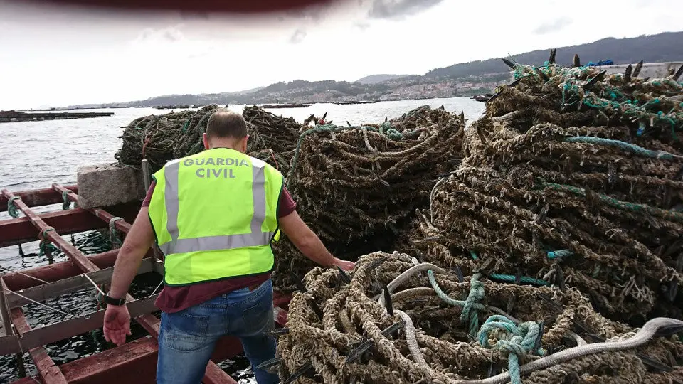 Las cuerdas de una batea robadas frente a Moa&ntilde;a. DP