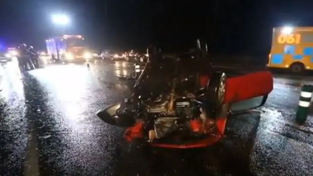 Accidente en Tui. TVG