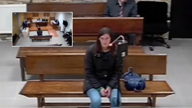 Rosario Rodríguez declarando ante el juez por la desaparición de Diana Quer. TVE