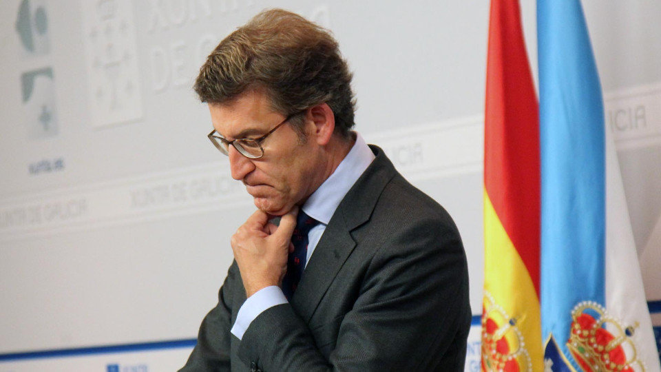 Núñez Feijóo, en rueda de prensa tras el Consello da Xunta. PEPE FERRÍN