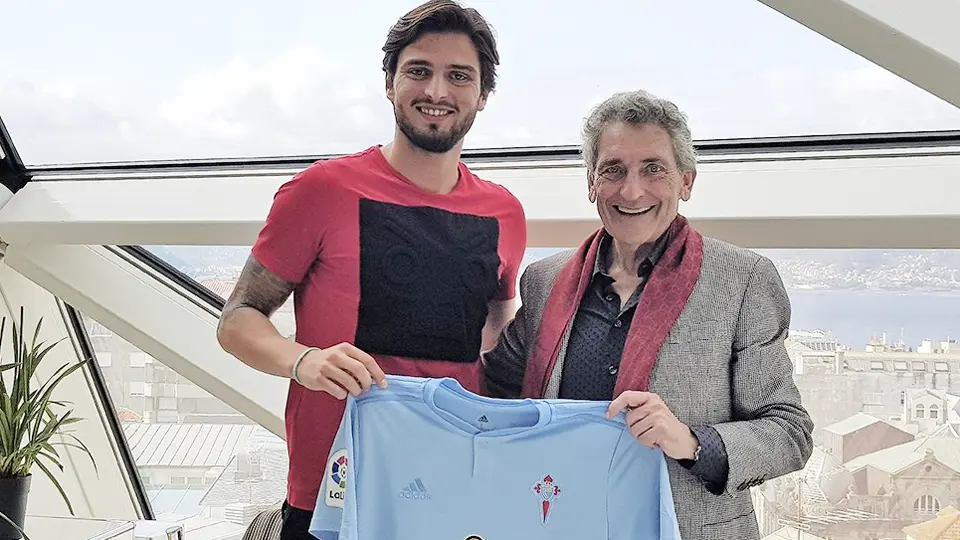  Okay Yokuslu y Carlos Mouriño, este viernes. RC CELTA DE VIGO