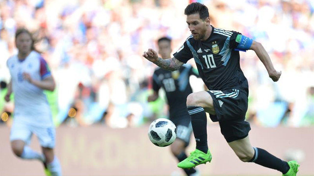 Messi en el Argentina-Islandia. PETER POWELL (EFE)