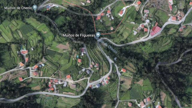 Imagen de satélite de la parroquia de As Filgueiras. GOOGLE MAPS