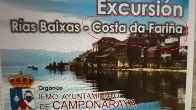 El polémico cartel de Camponayara. TWITTER (@MarinArceJ)