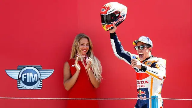 Marc Márquez celebra el triunfo. EFE