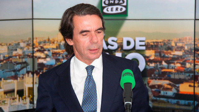 José María Aznar, en los estudios de Onda Cero