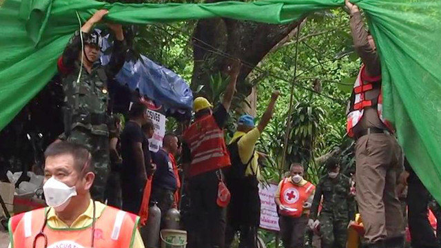 Miembros del equipo de rescate de la cueva del norte de Tailandia. CHIANG RAI 