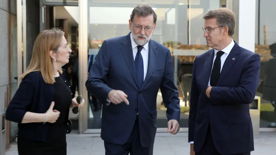 Ana Pastor, Mariano Rajoy y Alberto Núñez Feijóo. PEPE FERRÍN