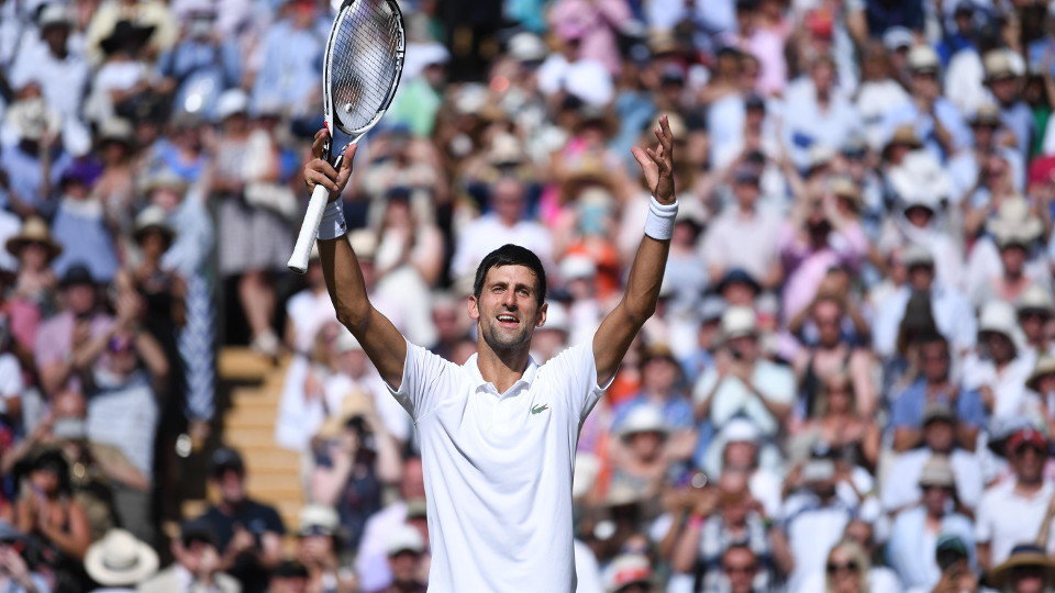 Novak Djokovic celebra su victoria. NEIL HALL