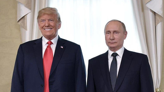 Donald Trump y Vladímir Putin, en Helsinki. ALEXEY NIKOLSKY