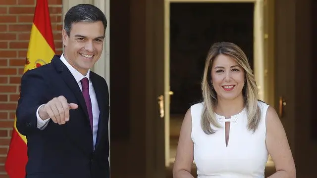 Pedro Sánchez y Susana Díaz, en la Moncloa. JUAN CARLOS HIDALGO (EFE)