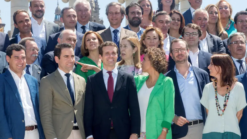 Pablo Casado, en la presentación de su equipo.QUIQUE GARCÍA