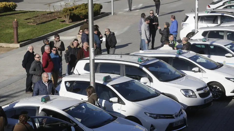 Concentración en Pontevedra contra Cabify. JAVIER CERVERA-MERCADILLO