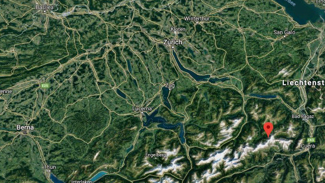 Zona en la que se produjo el accidente mortal de avión en Suiza. GOOGLE EARTH
