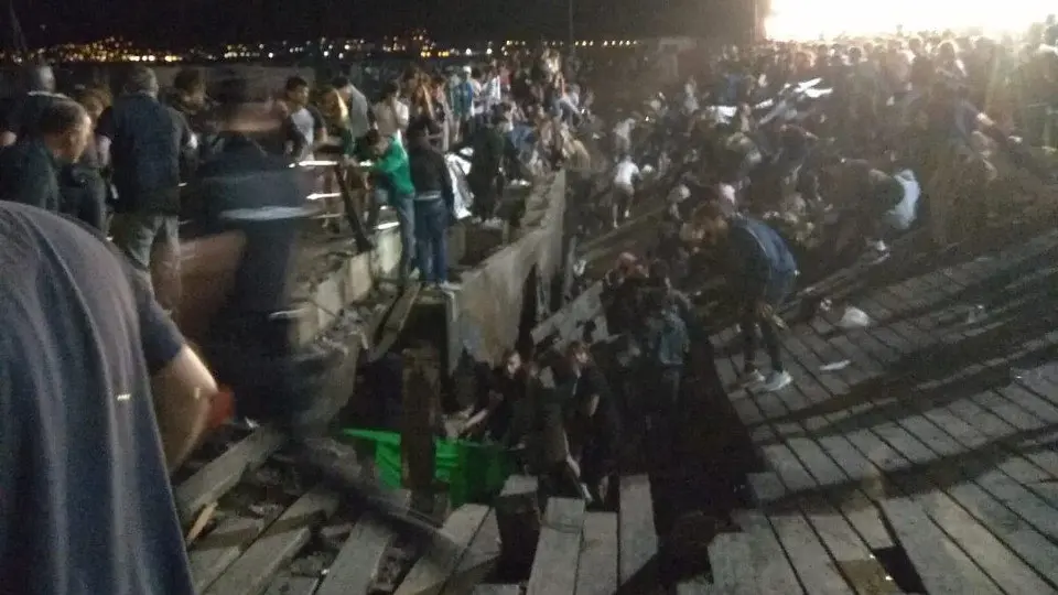 La plataforma hundida en O Marisquiño. DP