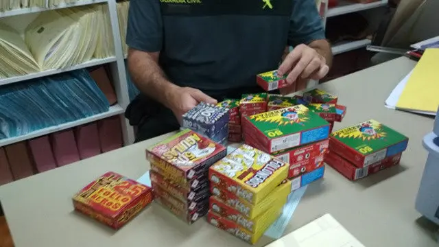 Petardos incautados na Guarda. GARDA CIVIL