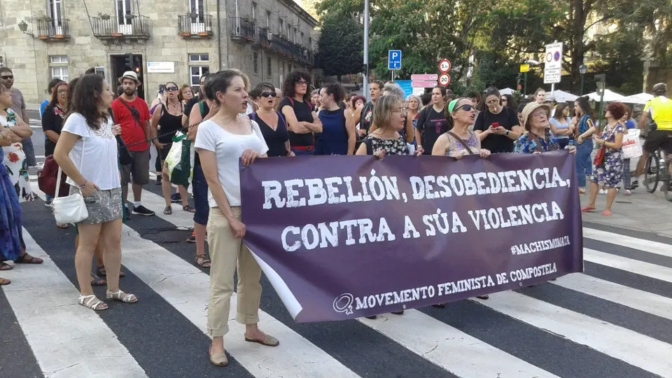 Concentración en Compostela. ESQUERDA UNIDA (TWITTER)