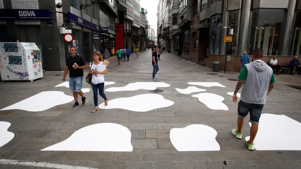 &#34;El primer paso de vaca&#34; de A Coruña. CABALAR (EFE)