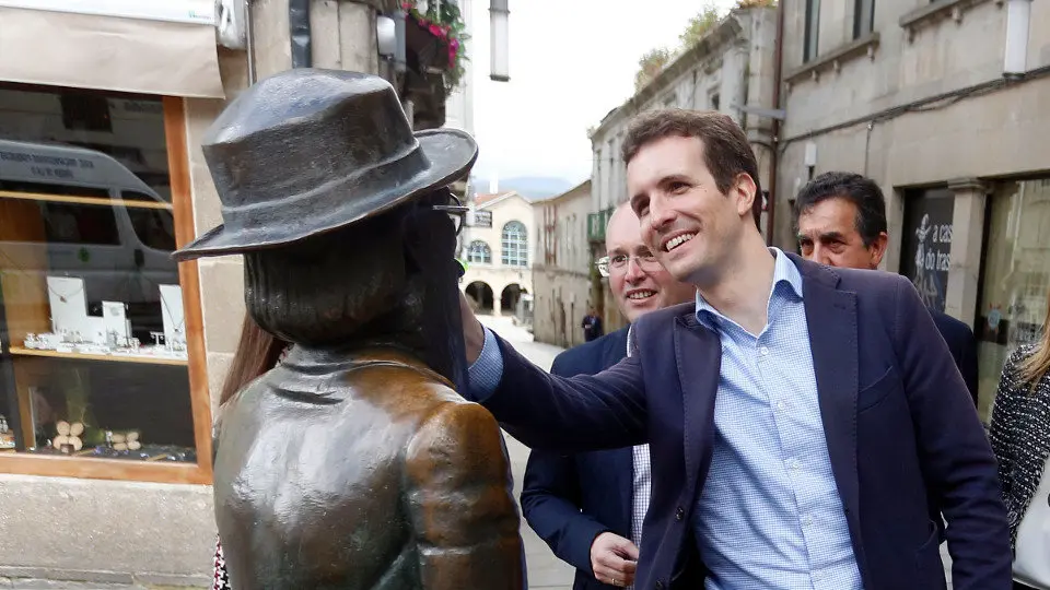 Casado, durante su última visita a Pontevedra. JAVIER CERVERA MERCADILLO