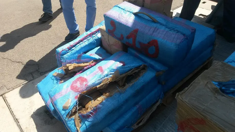 Hachís incautado a narcos gallegos que pretendían introducirlo por el levante. DP