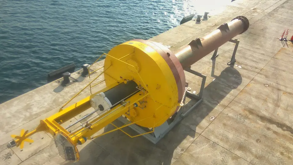 La boya Gelula, del proyecto LifeDemoWave, en punta Langosteira. EP