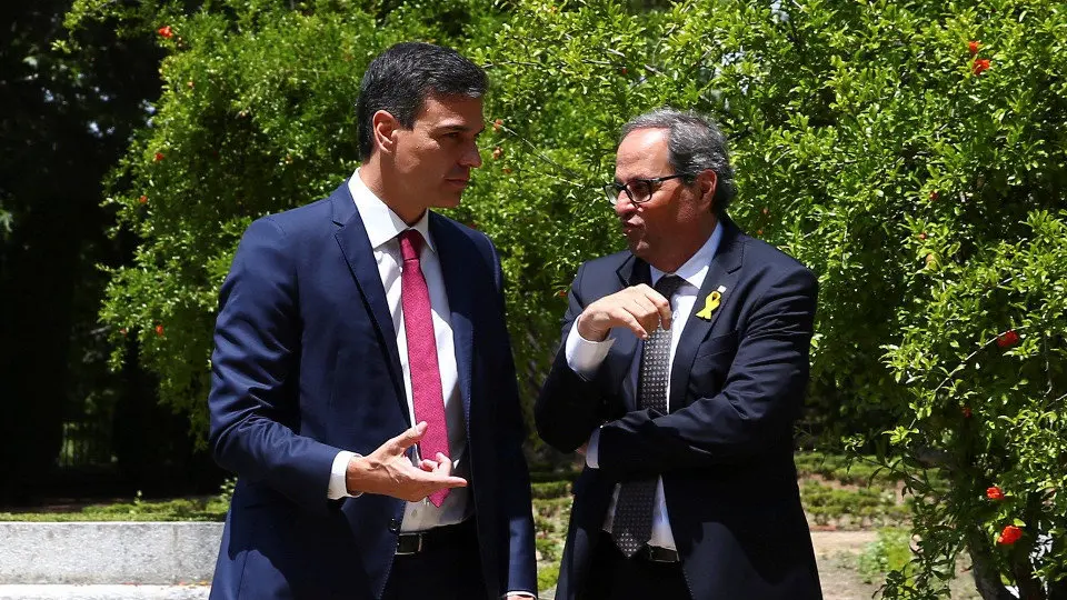 Pedro Sánchez y Quim Torra, en la Moncloa. FERNANDO CALVO (EFE)