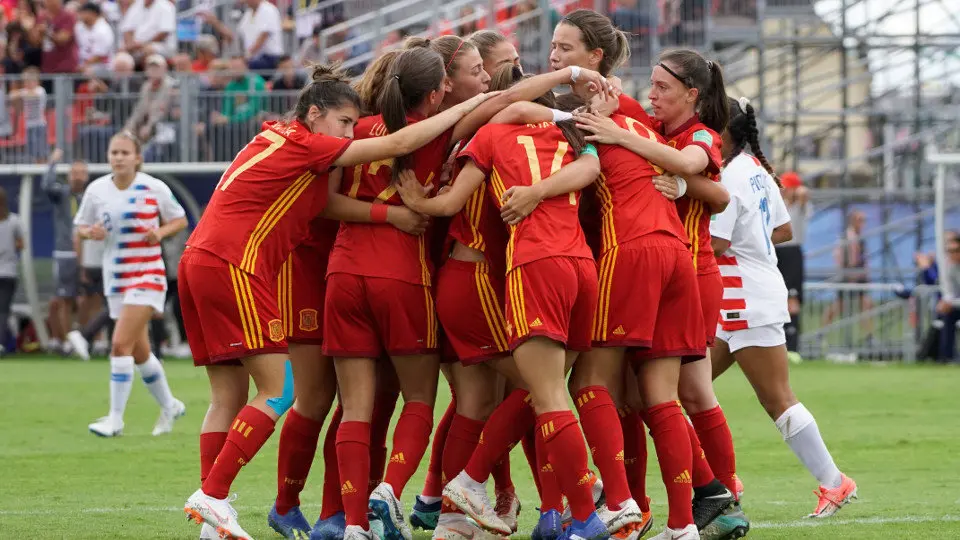 Las jugadoras de España, en el Mundial sub 20.EFE