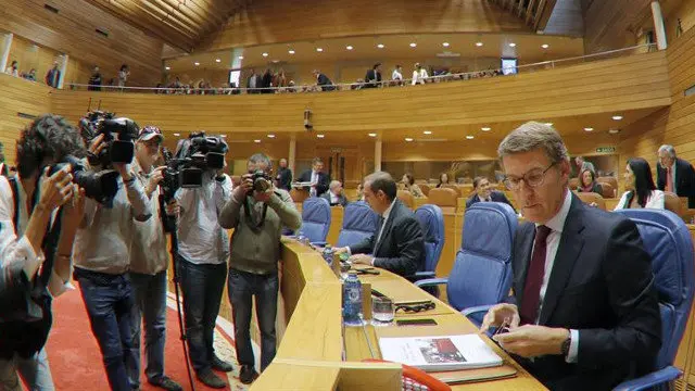 Feij&oacute;o, no Debate sobre o Estado da Autonom&iacute;a. LAVANDEIRA JR. (EFE)