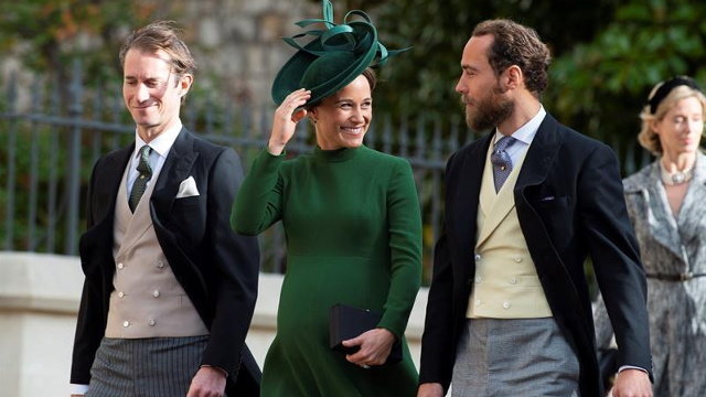 Pippa Middleton y su marido a su llegada a la capilla de San Jorge en Windsor. EFE