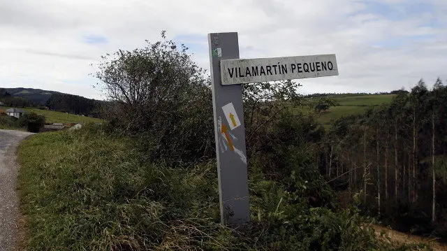 Indicador en Vilamartín Pequeno, en Barreiros. IRIA LV