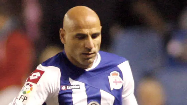 Manuel Pablo, con la camiseta del Deportivo. AEP