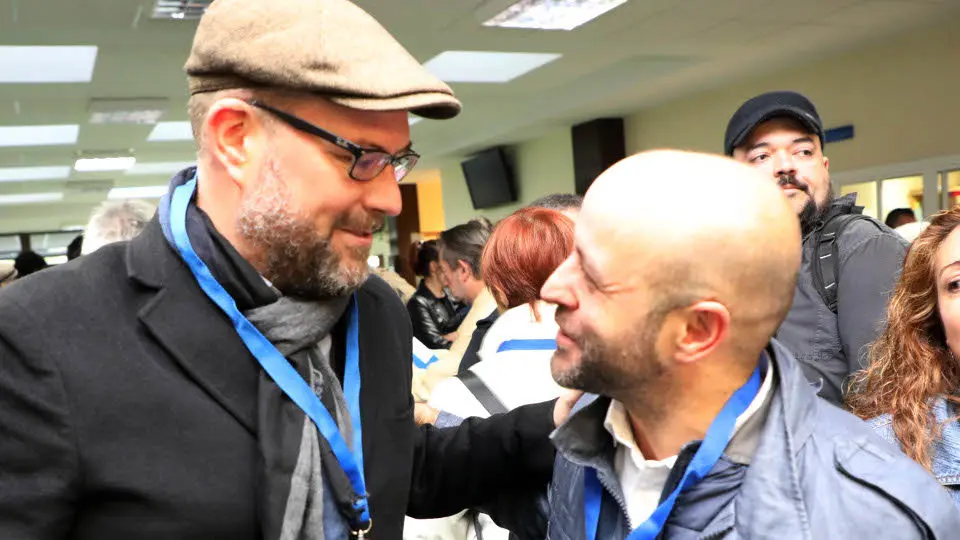 Noriega y Villares en el plenario de En Marea. PEPE FERRÍN (AGN)