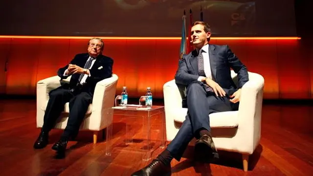 Albert Rivera y el exalcalde socialista de A Coruña Francisco Vázquez. CABALAR