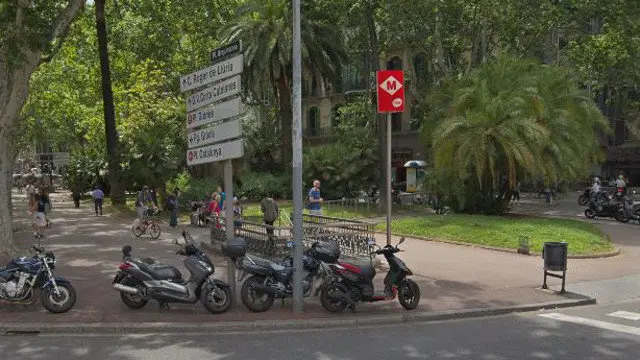 Estación de Urquinaona. GOOGLE MAPS