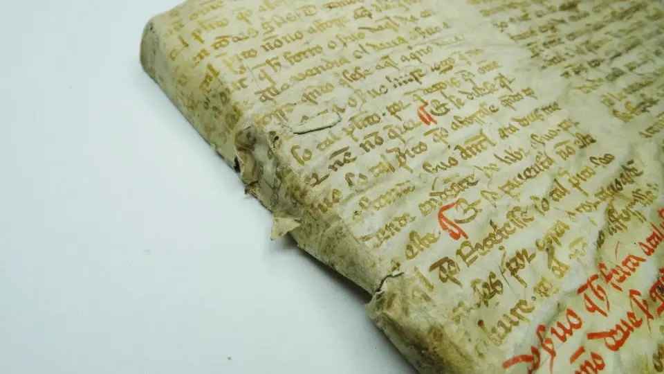 O texto escrito en galego do s&eacute;culo XIV reproduce o comezo de 'La&nbsp;Quinta Partida'. MINISTERIO DE CULTURA E DEPORTE