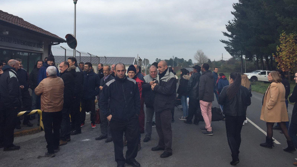 Protesta en Bonxe de los funcionarios de prisiones. EP