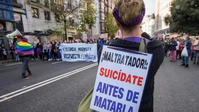 Manifestación para pedir la eliminación de la violencia contra las mujeres. EFE