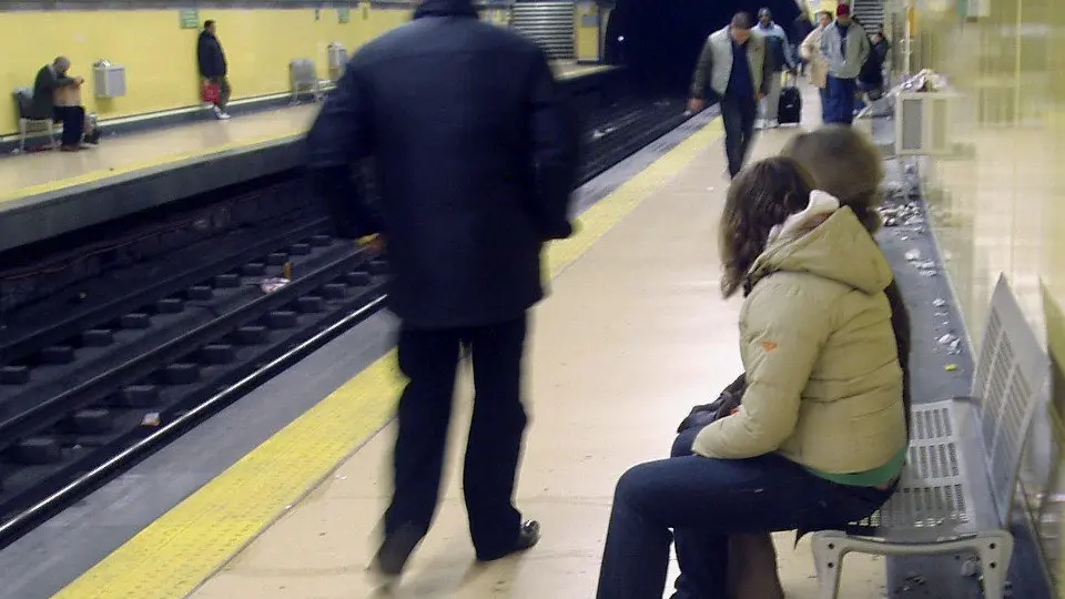 Un and&eacute;n del metro de Madrid. AEP