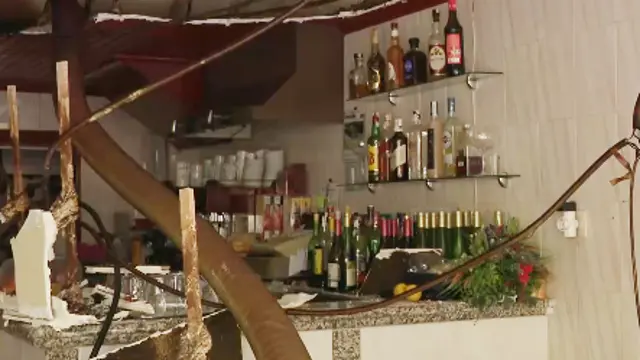 Estado en el que quedó el restaurante de A Coruña. TVG