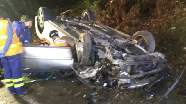 La zona en la que se registraba el accidente de Cervo
