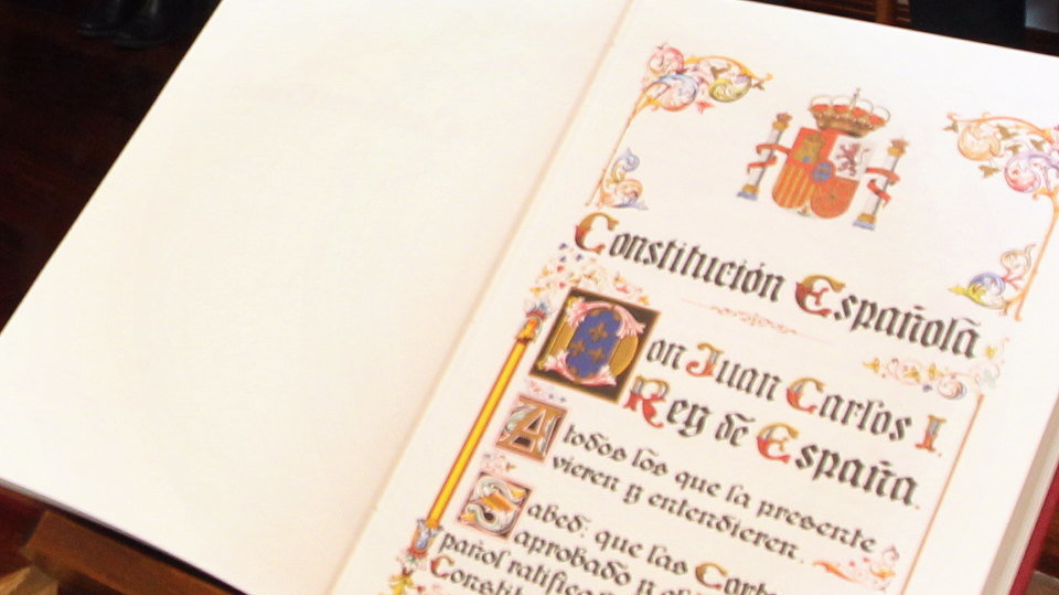 Un ejemplar de la Constitución.AEP