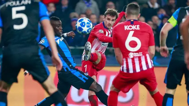 Griezmann en acción durante el partido. STEPHANIE LECOCQ (EFE)