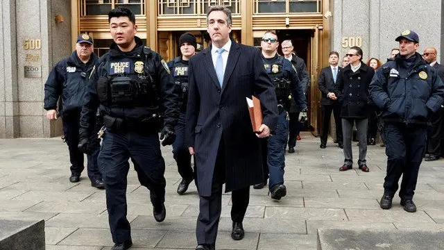 El exabogado personal de Donald Trump, Michael Cohen, este miércoles. JUSTIN LANE (EFE)